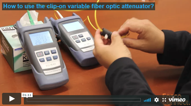 How to use the clip-on variable fiber optic attenuator?