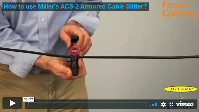 How to use Miller's ACS-2 armored cable slitter for cables from 4 to 10 mm in diameter?