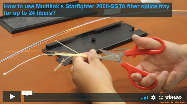 How to use a fiber optic splice tray to splice up to 24 fibers?