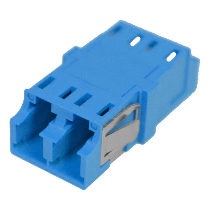 LC/UPC Duplex Adapter Blue Singlemode - No Flange, Internal Shutter, SC Footprint