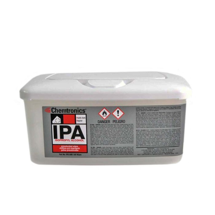 ITW Chemtronics IPA Presaturated Wipes - 70% IPA - 100/box