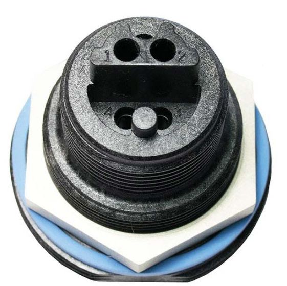 4 Channel Hermaphroditic Connector from Delphi - Female Jam Nut Receptacle