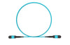 MPO female to MPO female fiber optic patch cord cable, 12 strands, Elite Low IL, OM3, 5m length, B polarity