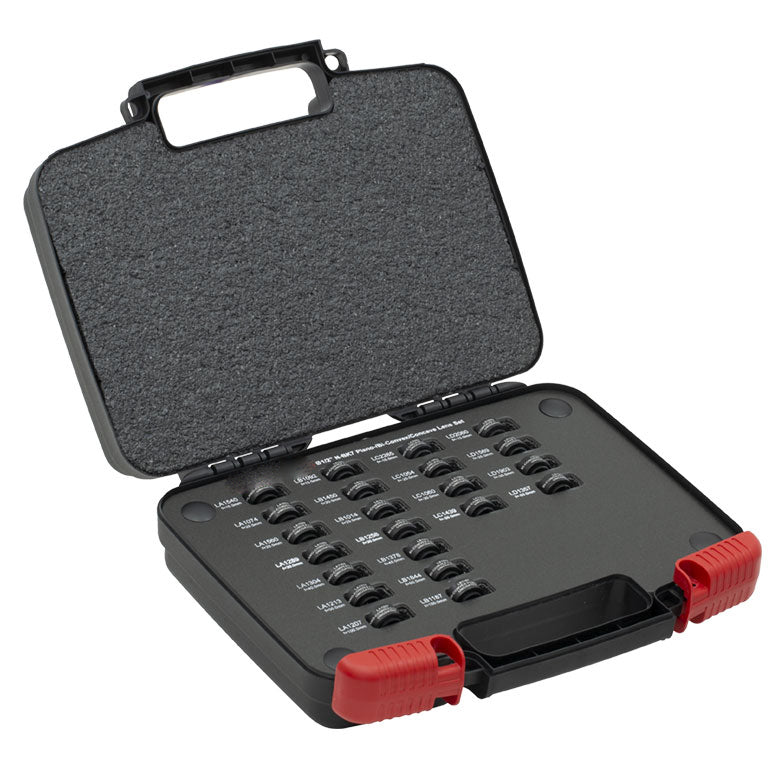 T-LSA01 LSA01 - Ø1/2" N-BK7 Plano-/Bi- Convex/Concave Lens Kit, Uncoated, 22 pc