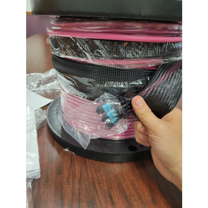 OM4 50um Micro-Distribution Plenum Magenta MTP Female to MTP Female Fiber Optic Cable Assembly (50 meters)