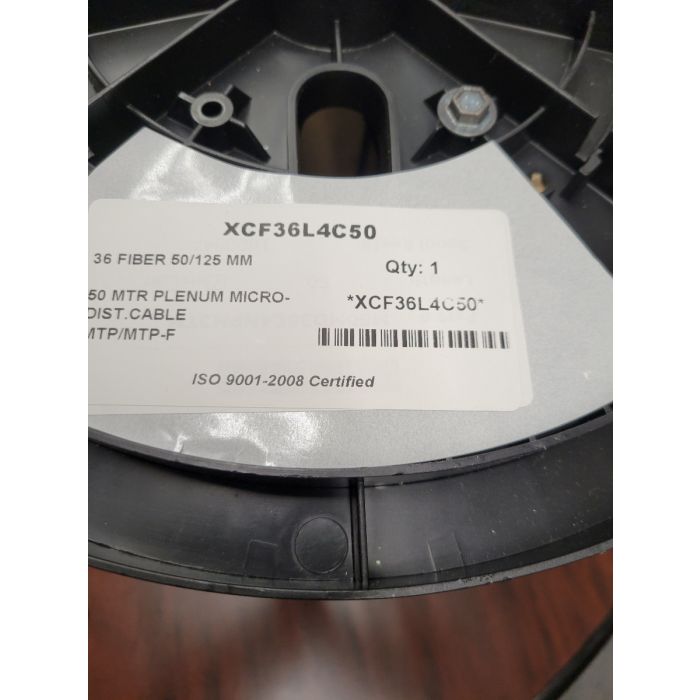 OM4 50um Micro-Distribution Plenum Magenta MTP Female to MTP Female Fiber Optic Cable Assembly (50 meters)