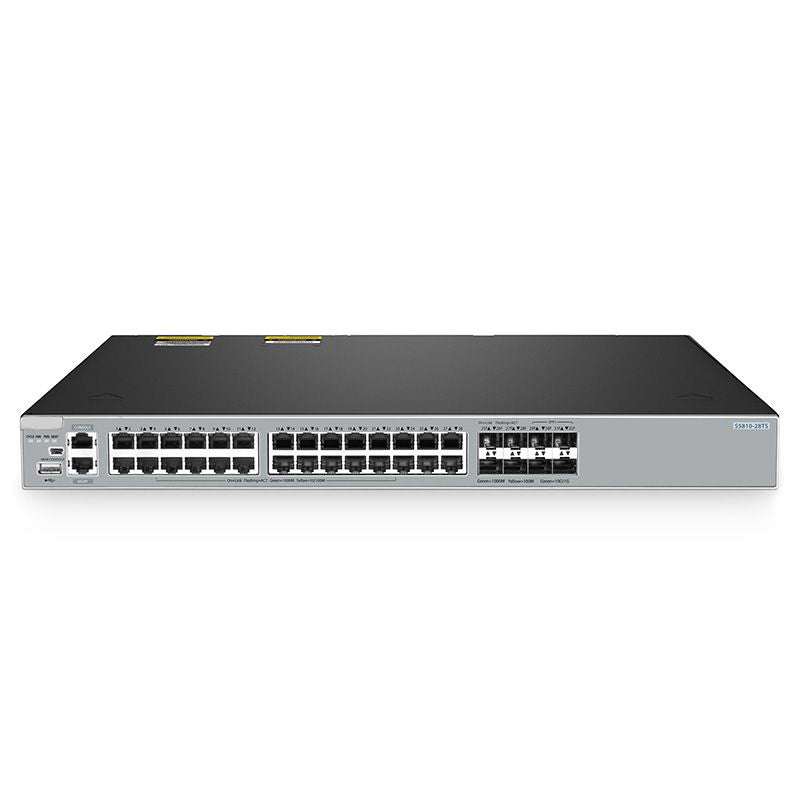 FS-S5810-28TS, 28-Port Gigabit Ethernet L3 Switch, 24 x Gigabit RJ45, 4 x RJ45/SFP Combo Ports, with 4 x 10Gb SFP+ Uplinks, Broadcom Chip