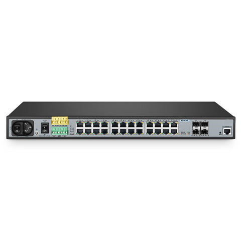 FS-IES3110-24TF, 24-Port Gigabit Ethernet L2+ Managed Industrial Switch, 24 x 10/100/1000BASE-T, with 4 x 1Gb Combo, -40 to 75°C Operating Temperature