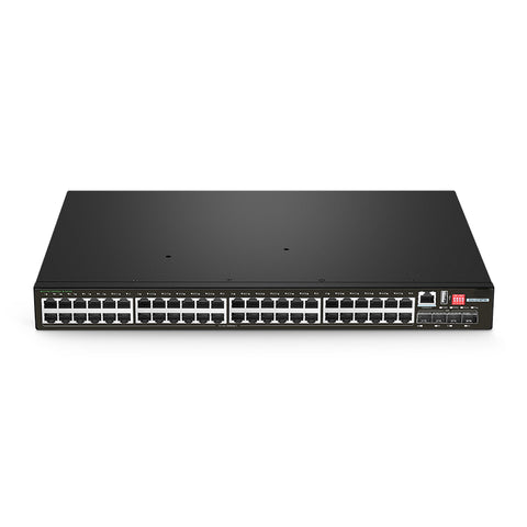 FS-IES5120-48T4S, 48-Port Gigabit Ethernet L2+ Managed Industrial Switch, 48 x 10/100/1000BASE-T, with 4 x 1/10Gb SFP+, -40 to 75°C Operating Temperature