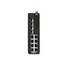 FS-IES3220-8T4F, 8-Port Gigabit Ethernet L2+ Managed Industrial Switch, 8 x 10/100/1000MBASE-T, with 4 x 1Gb SFP, -40 to 75°C Operating Temperature
