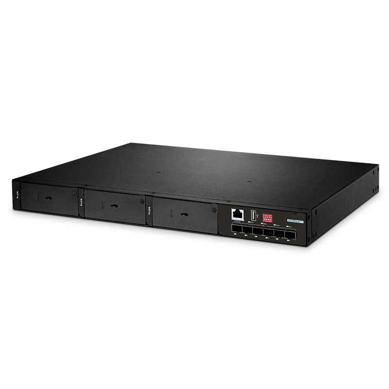 Customized FS-IES5220-6S-3ES, 3-Slot Modular Ethernet L3 Managed Industrial Switch, 6 x 1/10Gb SFP+, -40 to 70°C Operating Temperature