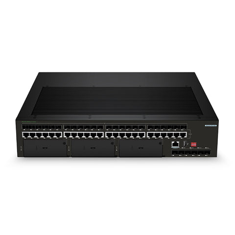 Customized FS-IES5220-30TS-3ES, 3-Slot Modular Ethernet L3 Managed Industrial Switch, 24 x 1Gb RJ45/SFP Combo, with 6 x 1/10Gb SFP+, -40 to 70°C Operating Temperature