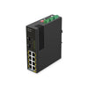 FS-TSN3220-10S-U, 8-Port Gigabit Ethernet L2 Managed TSN Industrial PoE++ Switch, 8 x PoE++ Ports@360W, with 2 x 1/10Gb SFP+, -40 to 75°C Operating Temperature
