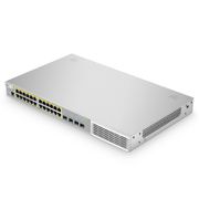 S3410L-24TF-P, 24-Port Ethernet L2+ PoE+ Switch, 24 x PoE+ Ports @370W, with 4 x 1Gb SFP Uplinks, PicOS®, Support MLAG, Broadcom Chip