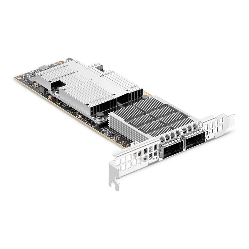 NVIDIA Mellanox FS-MCX755106AS-HEAT ConnectX-7 InfiniBand & Ethernet Adapter Card 200GbE/NDR200, Dual-Port QSFP112, PCIe 5.0 x16, with x16 PCIe Extension Option, Secure Boot, Tall&Short Bracket