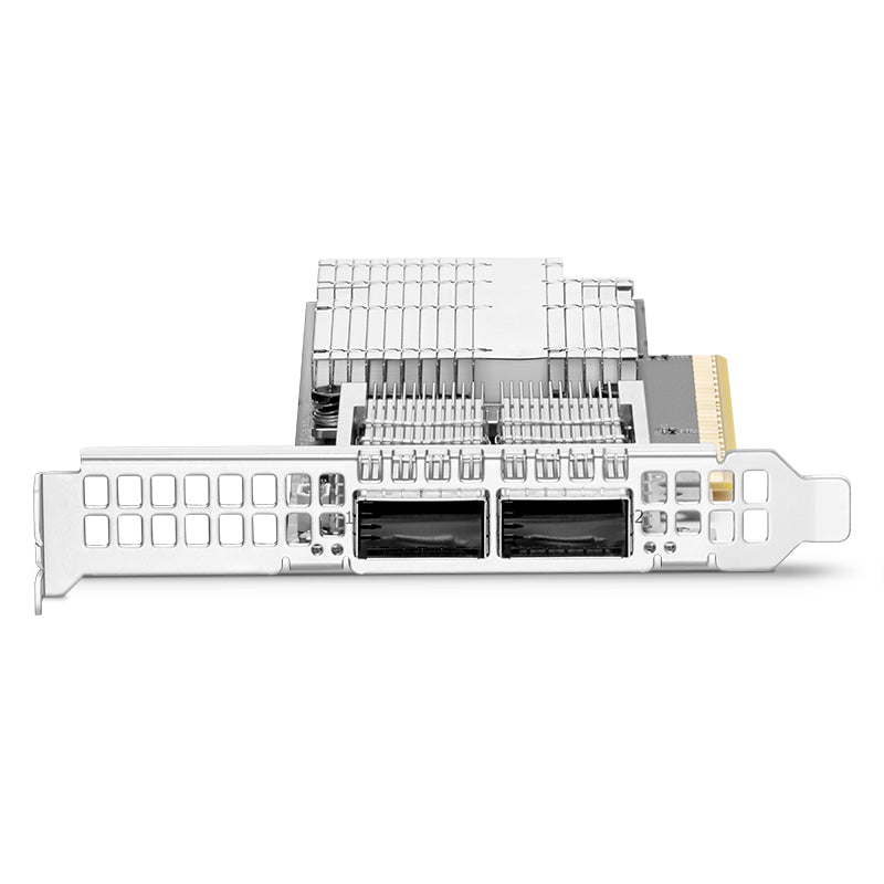 NVIDIA Mellanox FS-MCX755106AS-HEAT ConnectX-7 InfiniBand & Ethernet Adapter Card 200GbE/NDR200, Dual-Port QSFP112, PCIe 5.0 x16, with x16 PCIe Extension Option, Secure Boot, Tall&Short Bracket