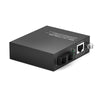 Managed 1x 10/100/1000Base-T RJ45 to 1x 100/1000Base-X Multimode SC Duplex 850nm 550m Gigabit Ethernet Media Converter, Slide-in Module, American Plug Standard