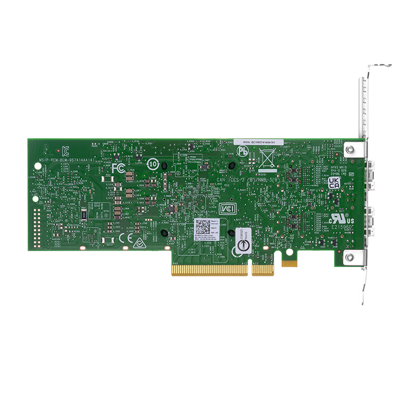 Broadcom® FS-BCM957412A4120AC Ethernet Network Interface Card, P210P 10GbE Dual-port SFP+, PCIe 3.0 x 8, Tall & Short Bracket