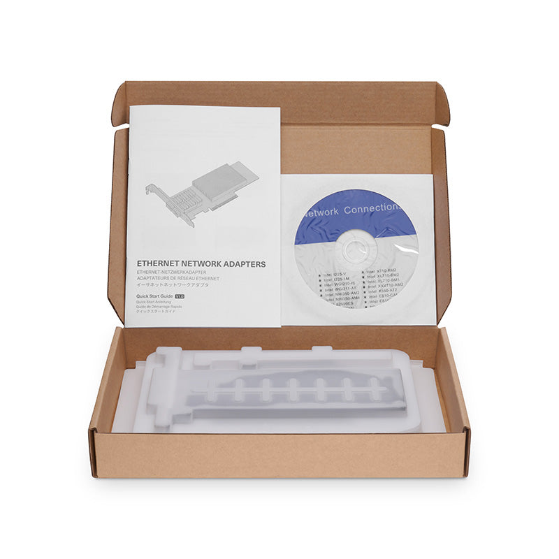 Intel X550-AT2 Based Ethernet Network Interface Card, 10GBase-T Dual-Port, PCIe 3.0 x 4, Comparable to Intel X550-T2, Full Height&Low Profile