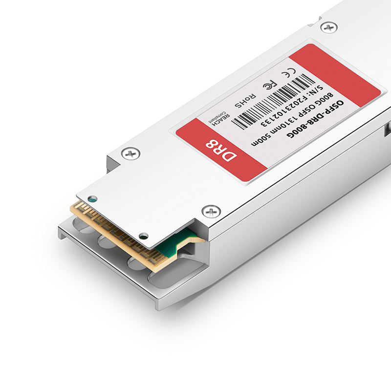 Customized 800GBASE 2xDR4/DR8 OSFP Finned Top PAM4 1310nm 500m DOM Dual MPO-12/APC SMF Optical Transceiver Module