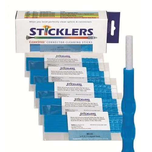 Sticklers MCC-S25 2.5mm CleanStixx Fiber Optic Swabs, Blue, 50/Box