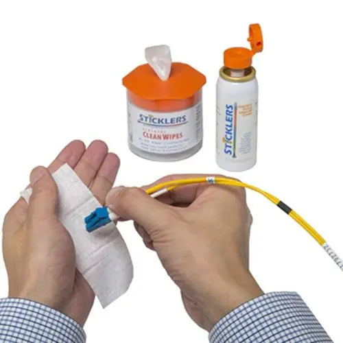 Sticklers MCC-WFW CleanWipes Benchtop Fiber Optic Wipes, 90/Tub