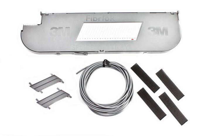 3M 2524FT Fusion splice organizer tray, holds 24 single fusion splices (splice inserts included)