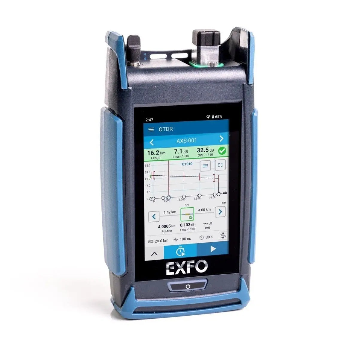 EXFO AXS-130-SM1 Single Mode Mini-OTDR, 1310/1550nm, SC/APC