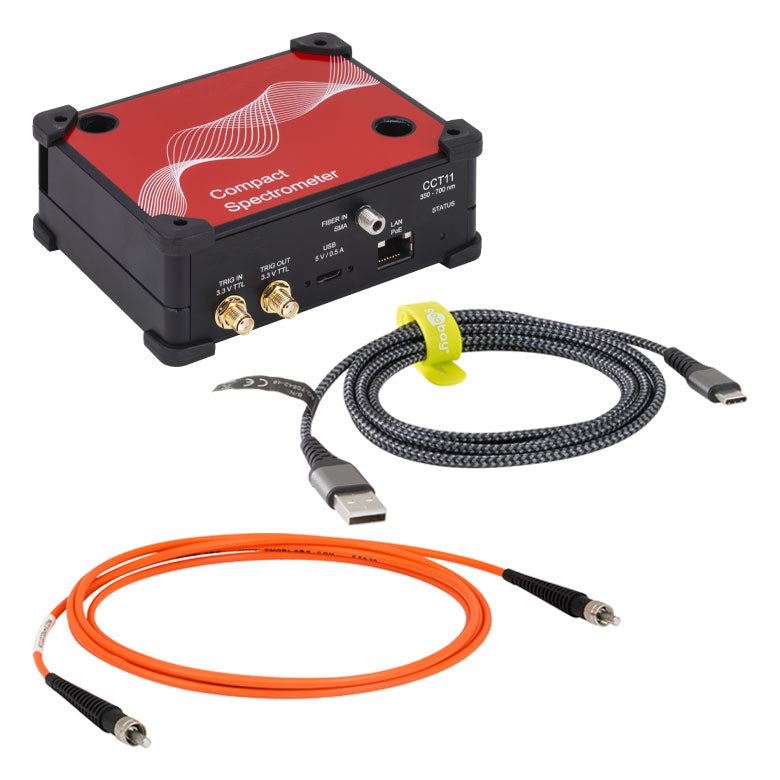 THCCT11 - Compact Spectrometer, Visible, 350 - 700 nm, <0.5 nm Resolution