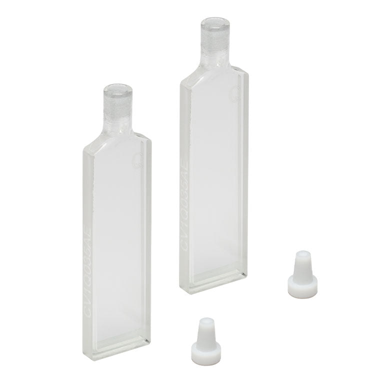 T-CV1Q035AE - 350 µL Enhanced Chemical Resistance Micro Cuvette with Stopper, Synthetic Quartz Glass, 2.6 mm Opening Diameter, 1 mm Path Length, 2 Pack