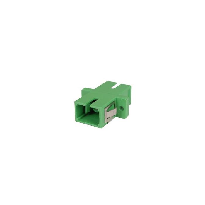 SC APC Simplex Adapter with Flange (Green)