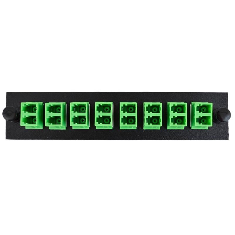 8 Pack Adapter Plate Black LC/APC Adapters