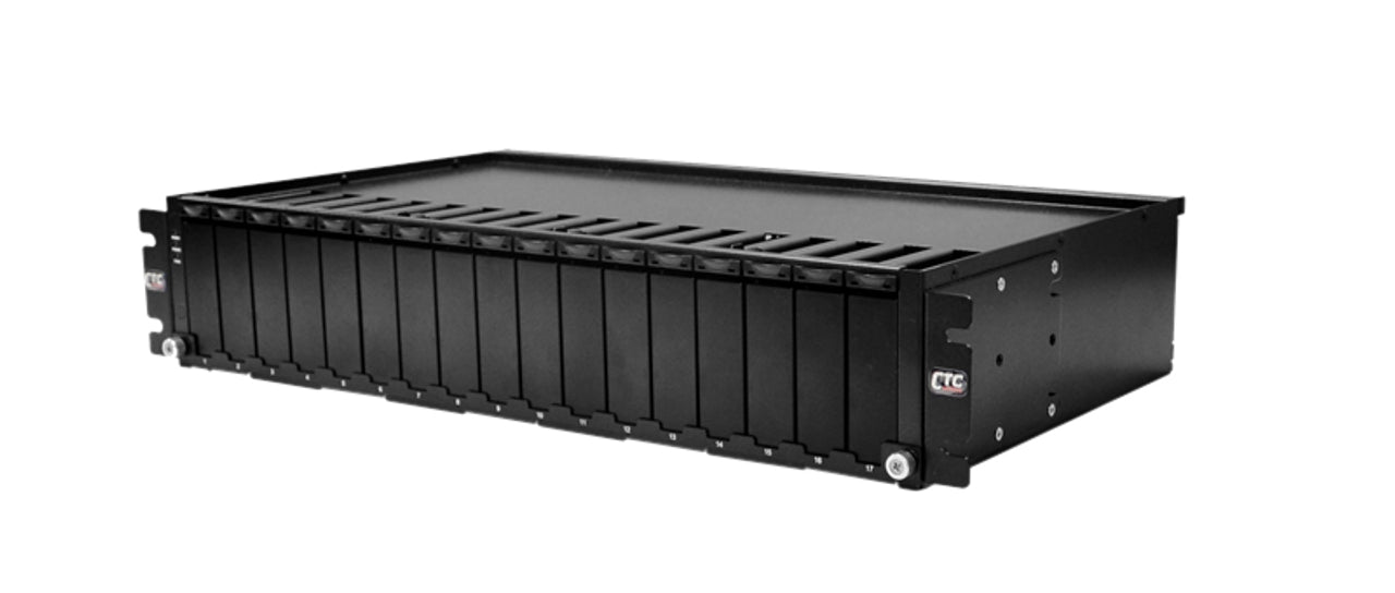 FMC-CH17-DD - 17 slot fiber chassis with dual redundant DC48 power and fans