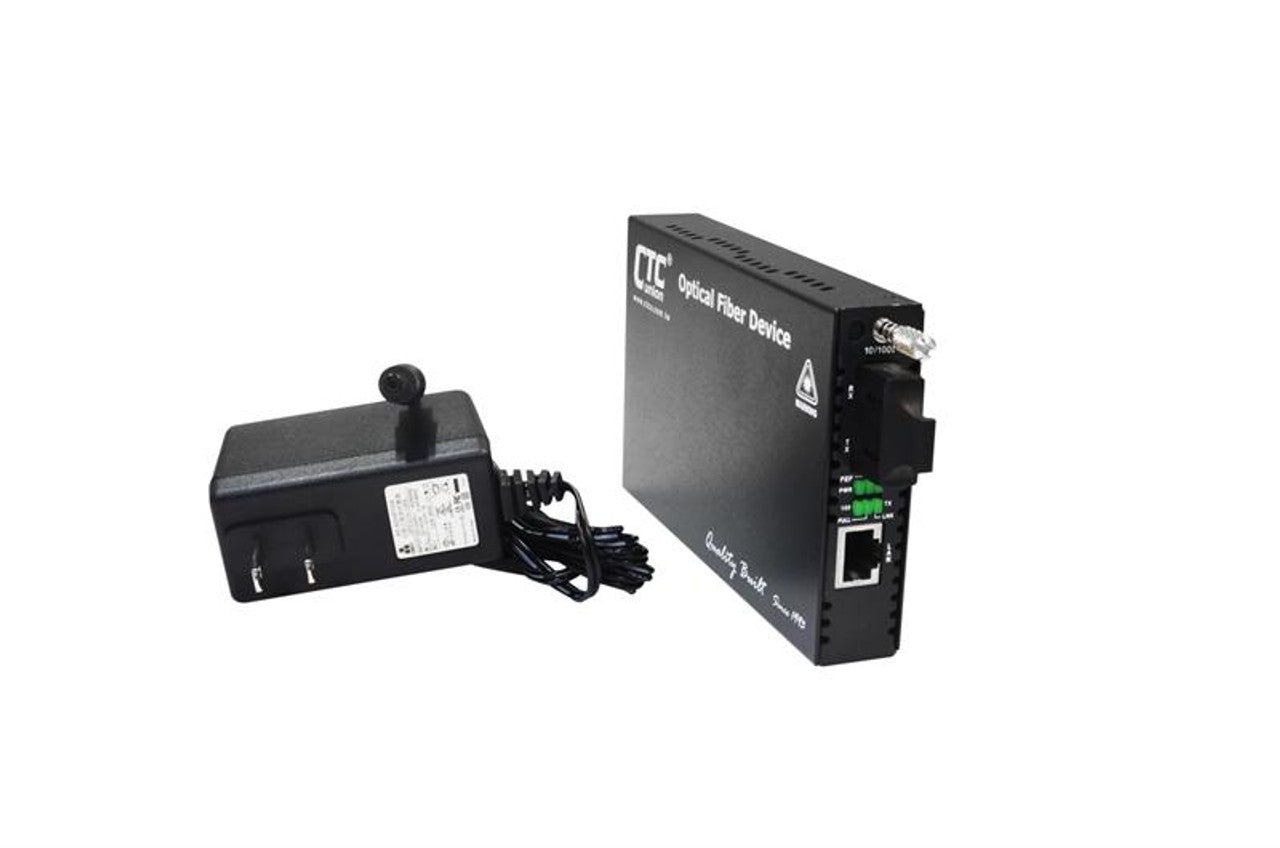 Fast Ethernet 10/100BaseTX to 100BaseFX multi-mode in-band managed fiber media converter