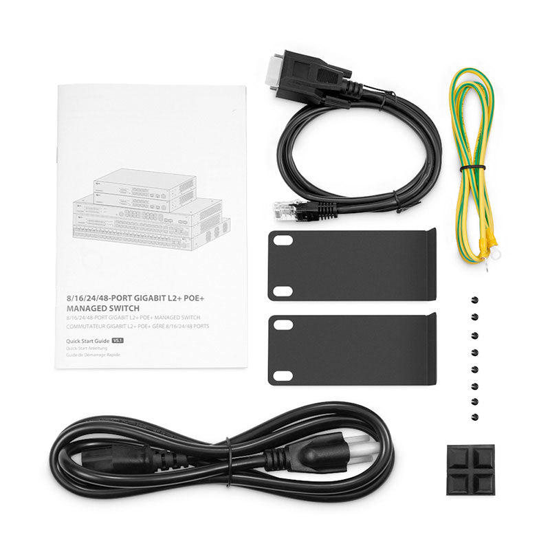 FS-S3150-8T2FP, 8-Port Gigabit Ethernet L2+ PoE+ Switch, 8 x PoE+ Ports@130W, with 2 x 1Gb SFP, Fanless