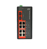 IFS-802GS-8PHE - 8 PoE+ 30W copper FE ports + 2 SFP ports GE Industrial switch, DIN rail mount, wide temperature