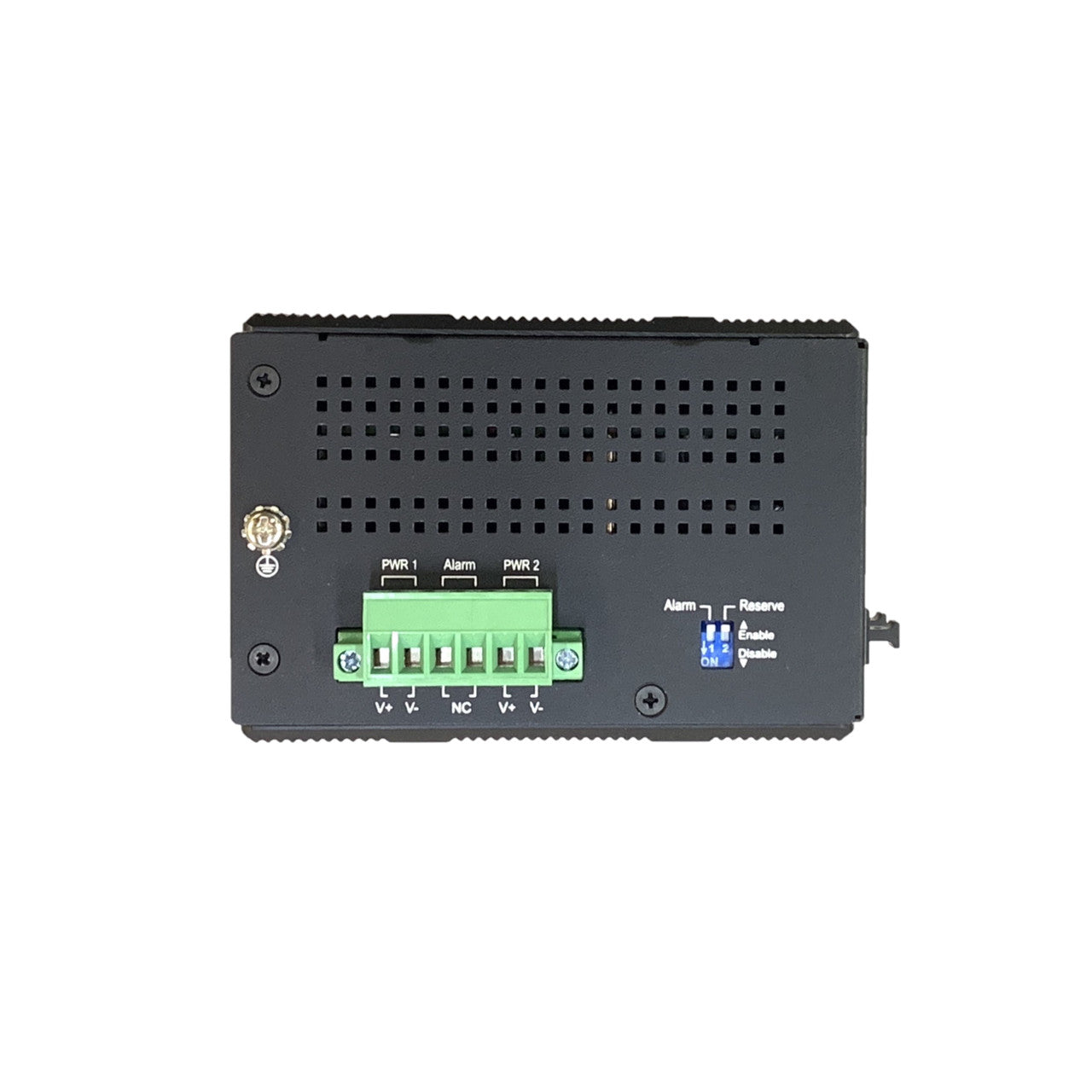 IFS-802GS-E 8 port Fast Ethernet + 2 Gigabit SFP Industrial fiber switch, extreme temperature, DIN rail mount