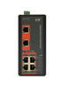 IGS-600-4PHE24 - 6 ports Gigabit Ethernet Industrial switch with 4 PoE 30W ports, DIN, extended temp range