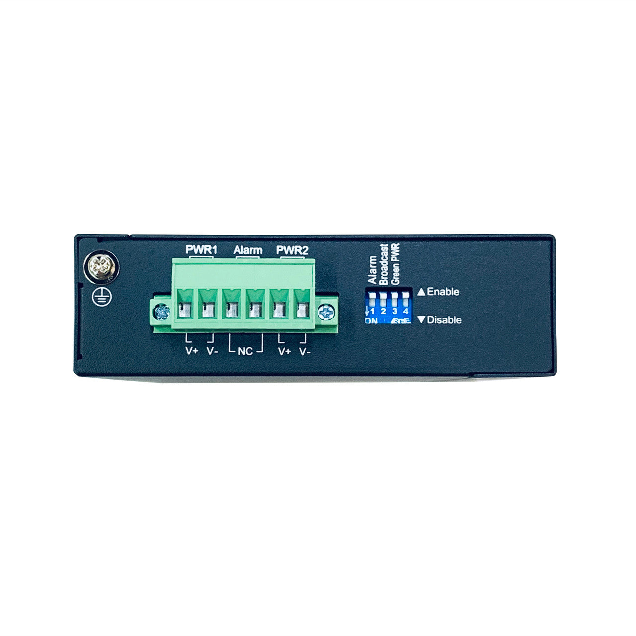 IGS-800-E - 8 port 10/100/1000Base-TX Gigabit Ethernet Industrial switch, -40 to 75 Celsius, DIN rail mount