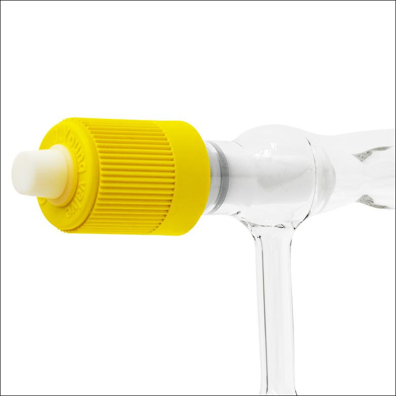 T-TGC100V - Empty Glass Cell with Threaded Ends, 100 mm Long, One Fill Tube with J. Young® Valve