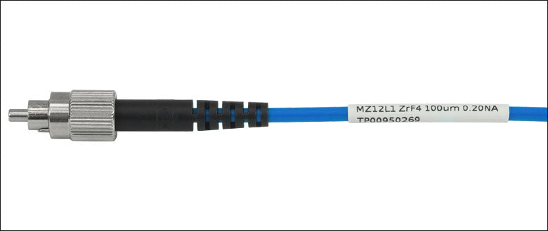 T-MZ11L1 - Ø100 µm, 0.20 NA ZBLAN Multimode Patch Cable, SMA905, 1 m Long