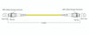 MPO female to MPO female fiber optic patch cord cable, 12 strands, Elite Low IL, SMF, 10m length, B polarity