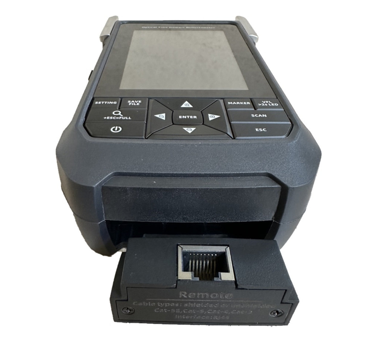 OTDR-3600 - Optical Time Domain Reflectometer - includes VFL 10mW, OPM and OLS functions, RJ45 wiring tester, 4" LCD TFT, internal storage memory and USB connectivity