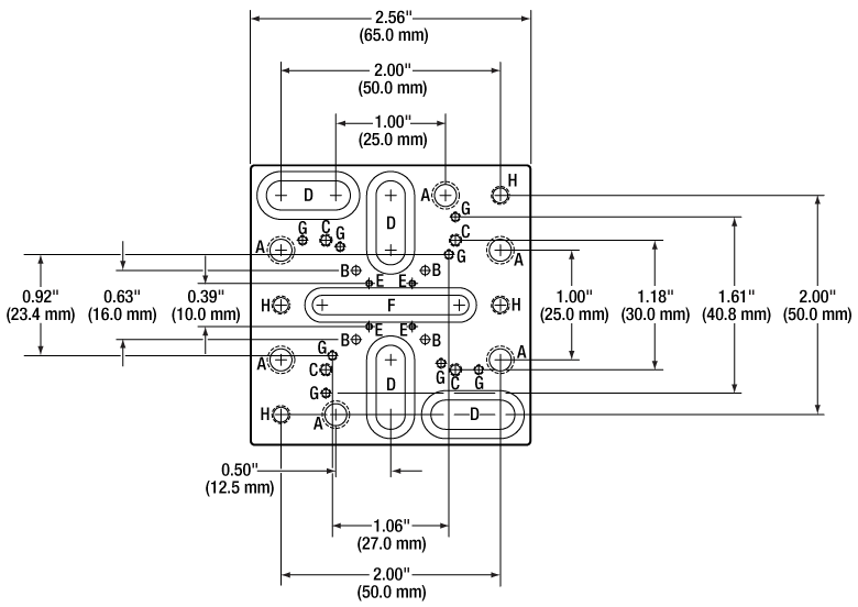 T-PD1B3 - Universal Mounting Adapter for Oric Piezo Inertia Stages, Imperial