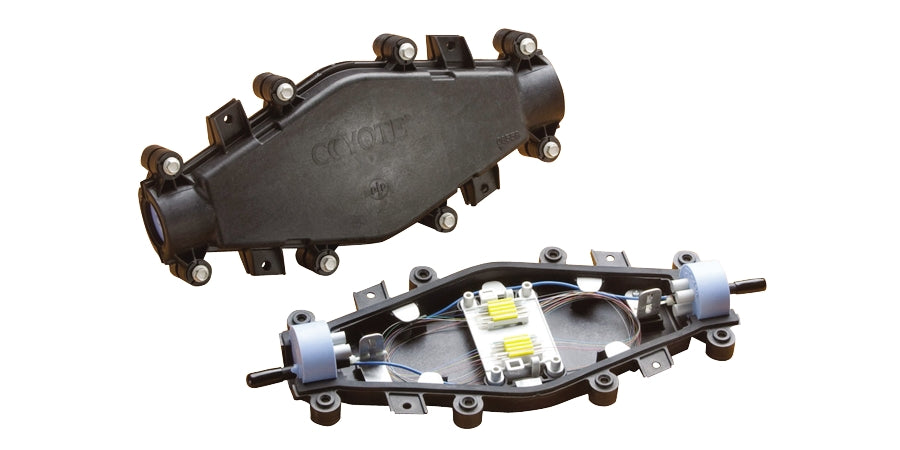 COYOTE LCC for single fusion with two 2-hole grommets and splice platform