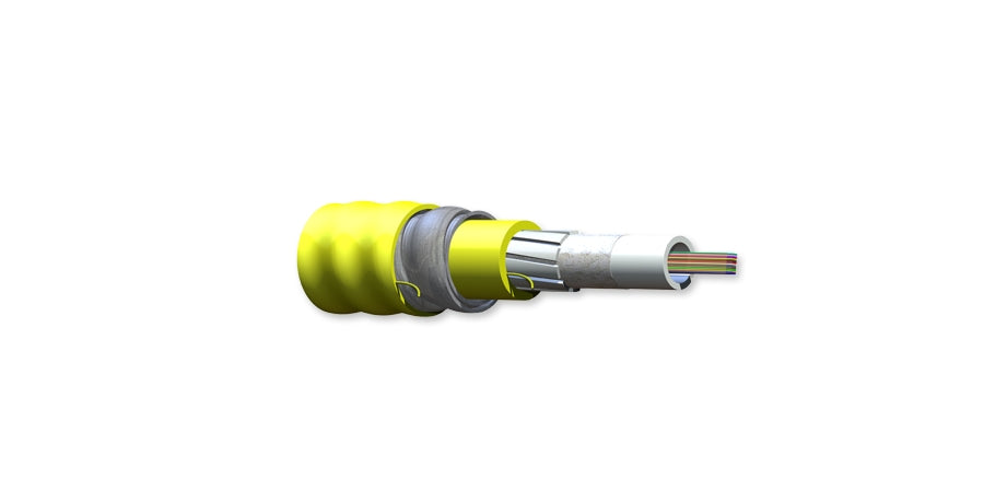 Ribbon Interlocking Armored Cable, Plenum, 48 F, Single-mode (OS2)