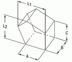 T-PS933 - 40 mm Penta Prism, 28 mm x 28 mm Clear Aperture