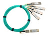 QSFP-DD 400G to 4x QSFP56 Active Optical Breakout Cable 3m Length