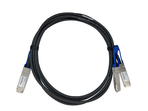 QSFP56 200G to 2x QSFP56 100G passive copper DAC breakout cable 2m length