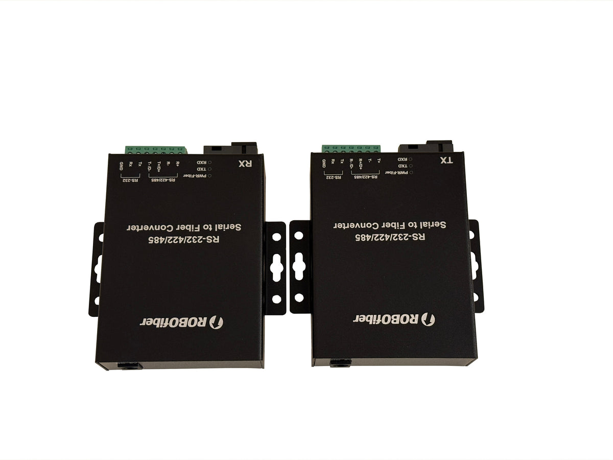 RB-SERIAL 1x RS-232 and 1x RS-485/422 Over Single Strand Fiber Media Converter Set